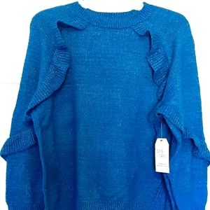NWT - Time and Tru Ruffle Sweater